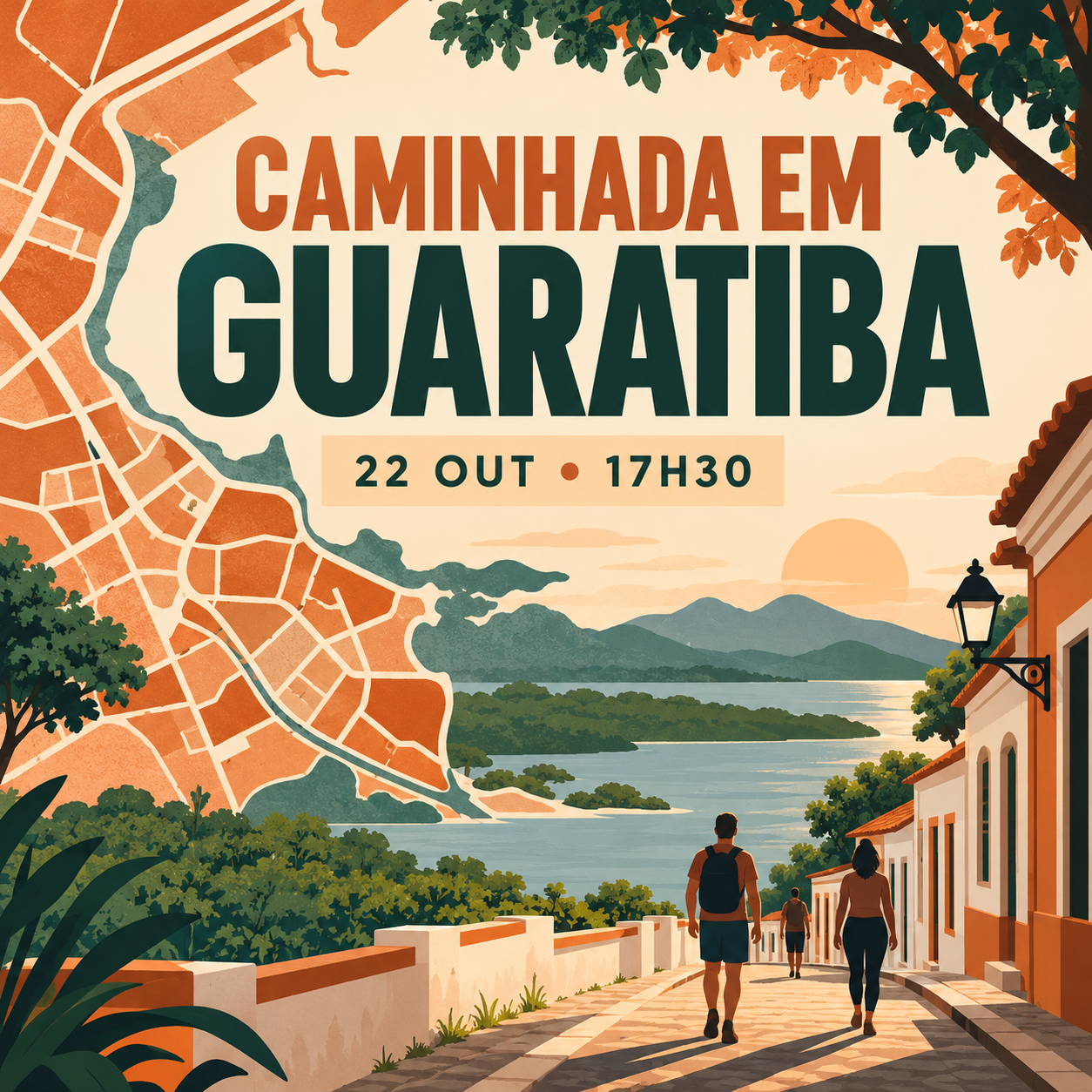 Arte ilustrativa de Caminhada Guaratiba com Lula