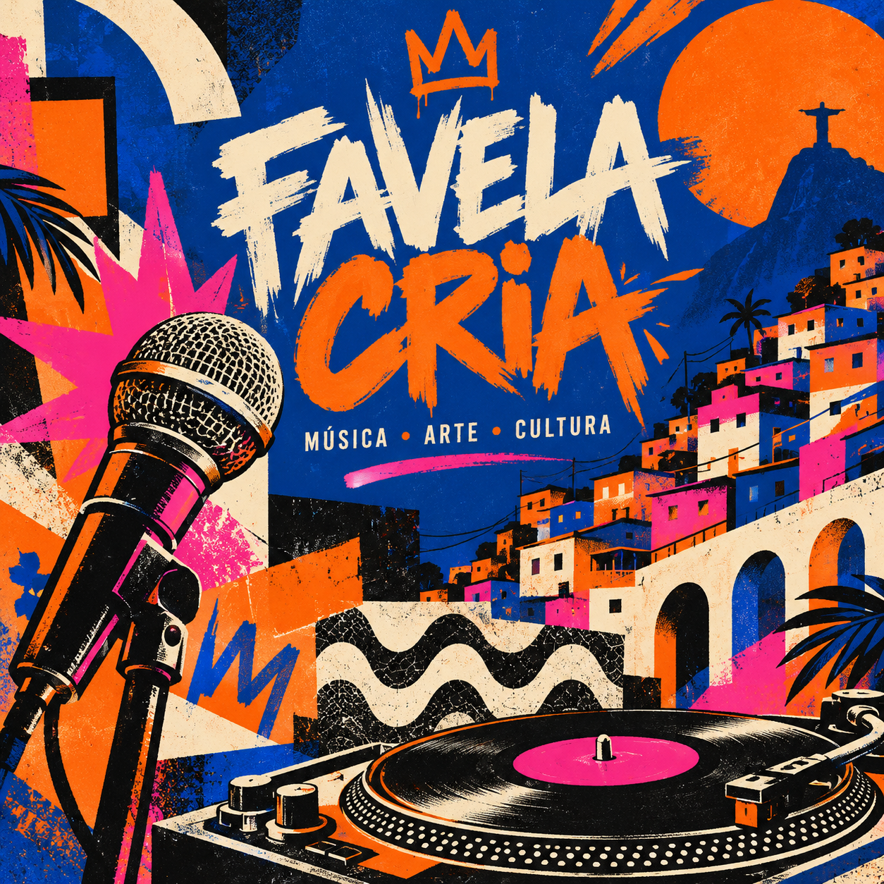 Arte ilustrativa de Festival Favela Cria