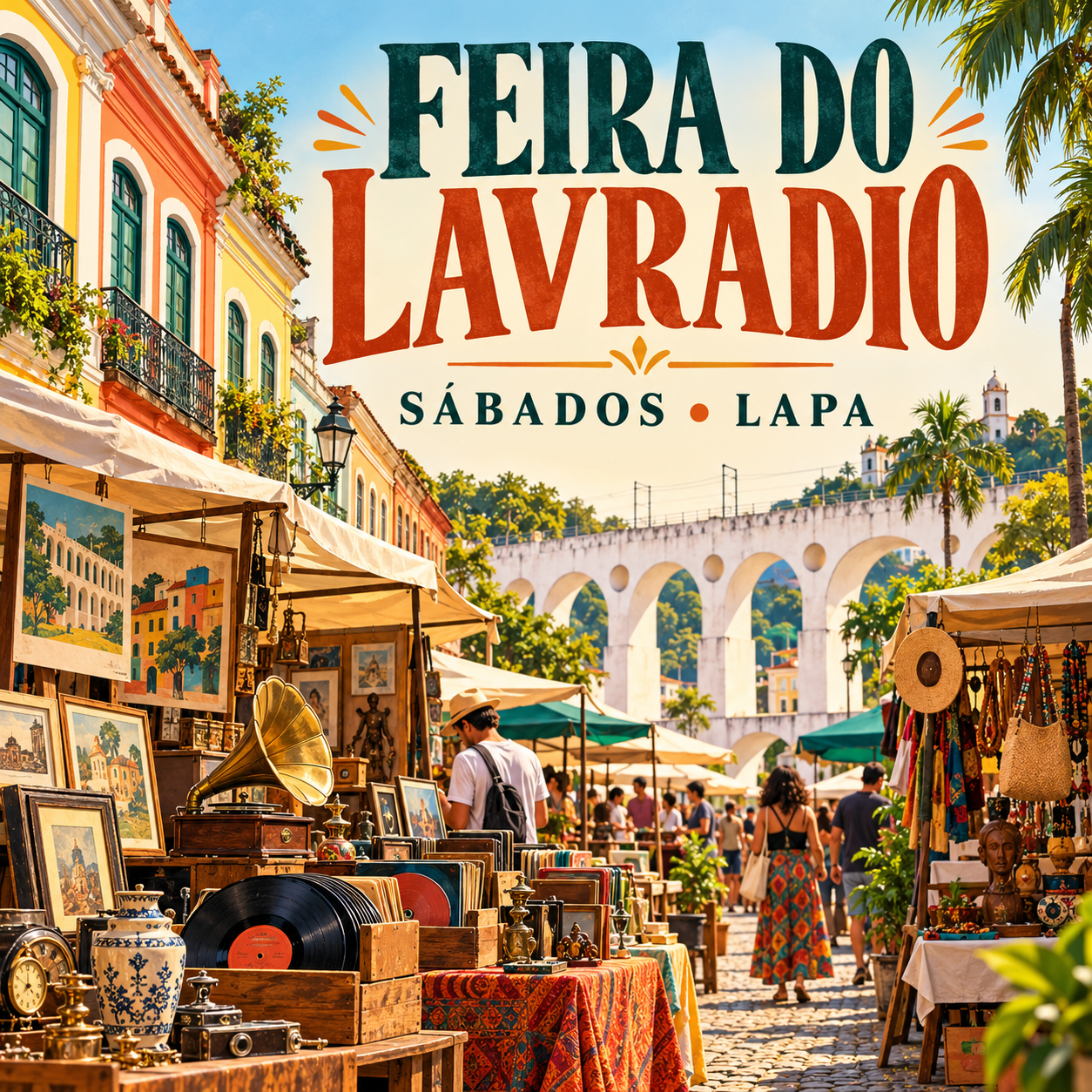 Arte ilustrativa de Feira do Lavradio